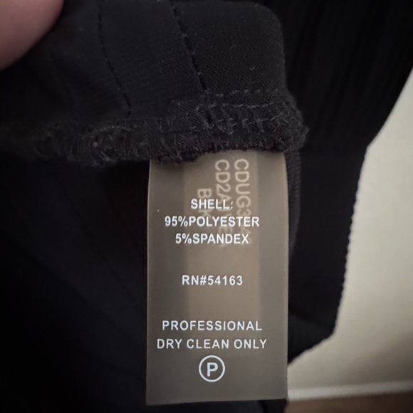 Calvin Klein Black V-Neck Bodycon Midi Dress - Picture 2 of 5